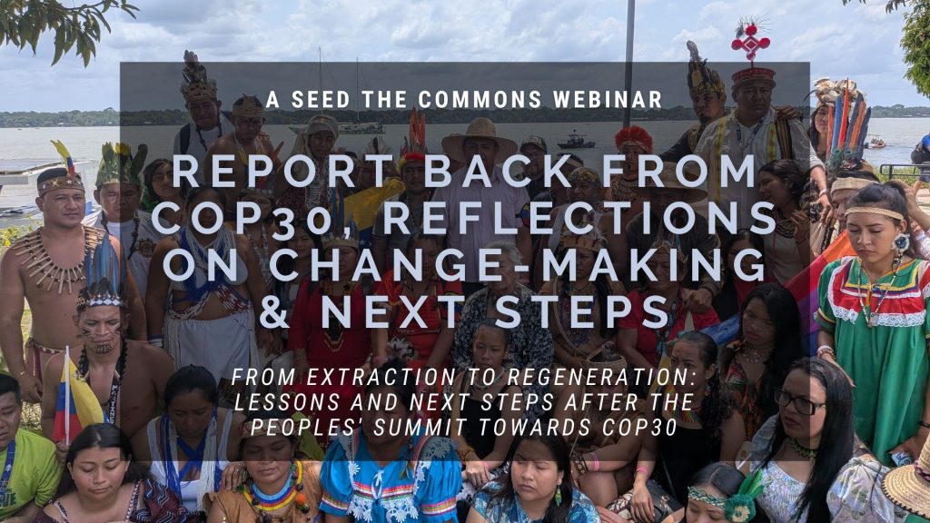 Regeneration: Lessons and Next Steps after the Peoples' Summit Towards COP30 2026 02 28 webinar(1)